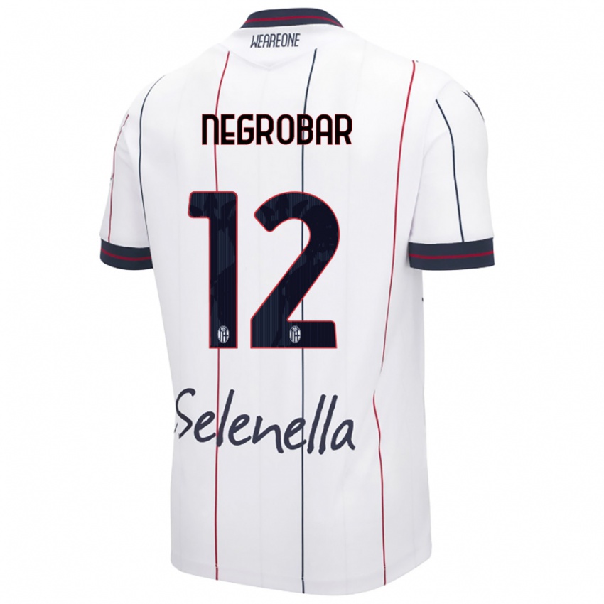 גברים Lucas Negrobar #12 לבן כחול מלכותי הרחק ג'רזי 2025/26 חולצה קצרה