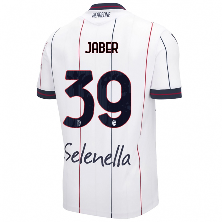 גברים Ali Jaber #39 לבן כחול מלכותי הרחק ג'רזי 2025/26 חולצה קצרה