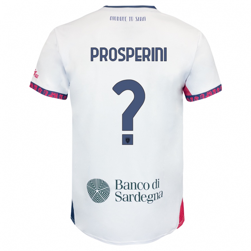 גברים Matteo Prosperini #0 לבן נייבי אדום הרחק ג'רזי 2025/26 חולצה קצרה