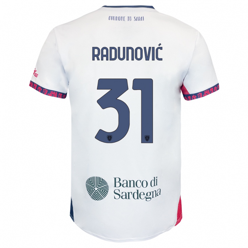 גברים בוריס רדונוביץ׳ #31 לבן נייבי אדום הרחק ג'רזי 2025/26 חולצה קצרה