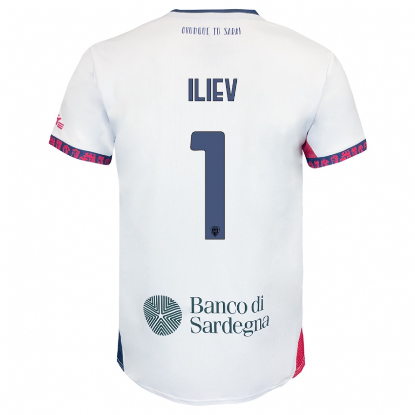 גברים וליזאר-איליה אילייב #1 לבן נייבי אדום הרחק ג'רזי 2025/26 חולצה קצרה