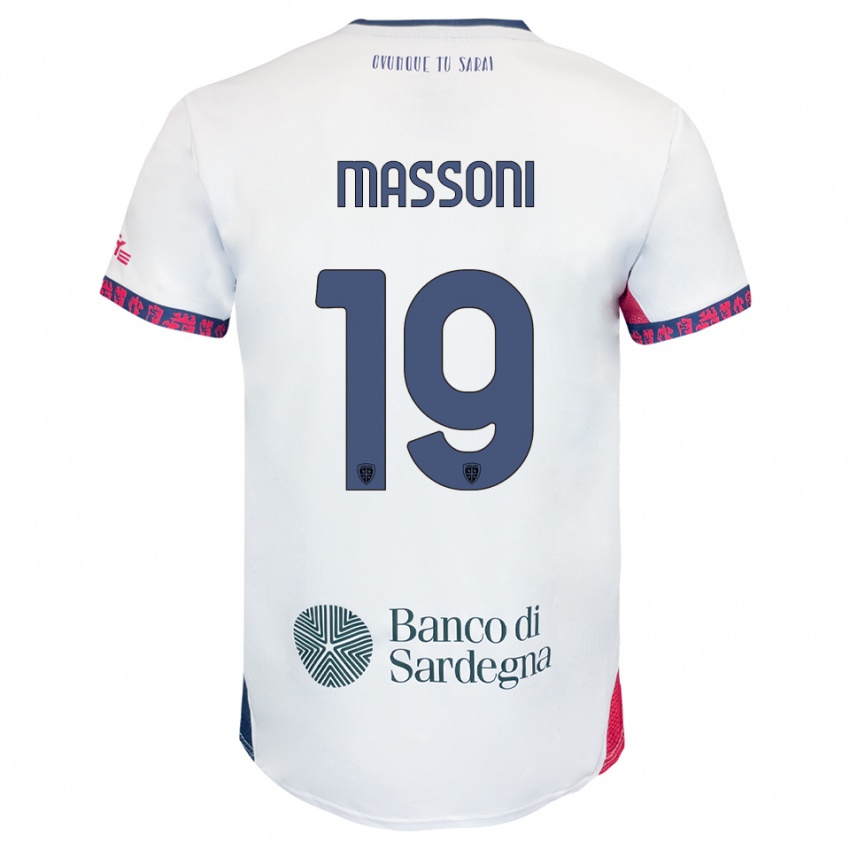 גברים Nicholas Massoni #19 לבן נייבי אדום הרחק ג'רזי 2025/26 חולצה קצרה