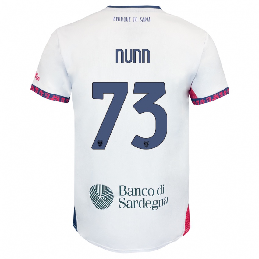 גברים Jack Nunn #73 לבן נייבי אדום הרחק ג'רזי 2025/26 חולצה קצרה
