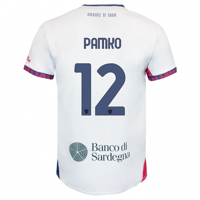 גברים Dmytro Pamko #12 לבן נייבי אדום הרחק ג'רזי 2025/26 חולצה קצרה