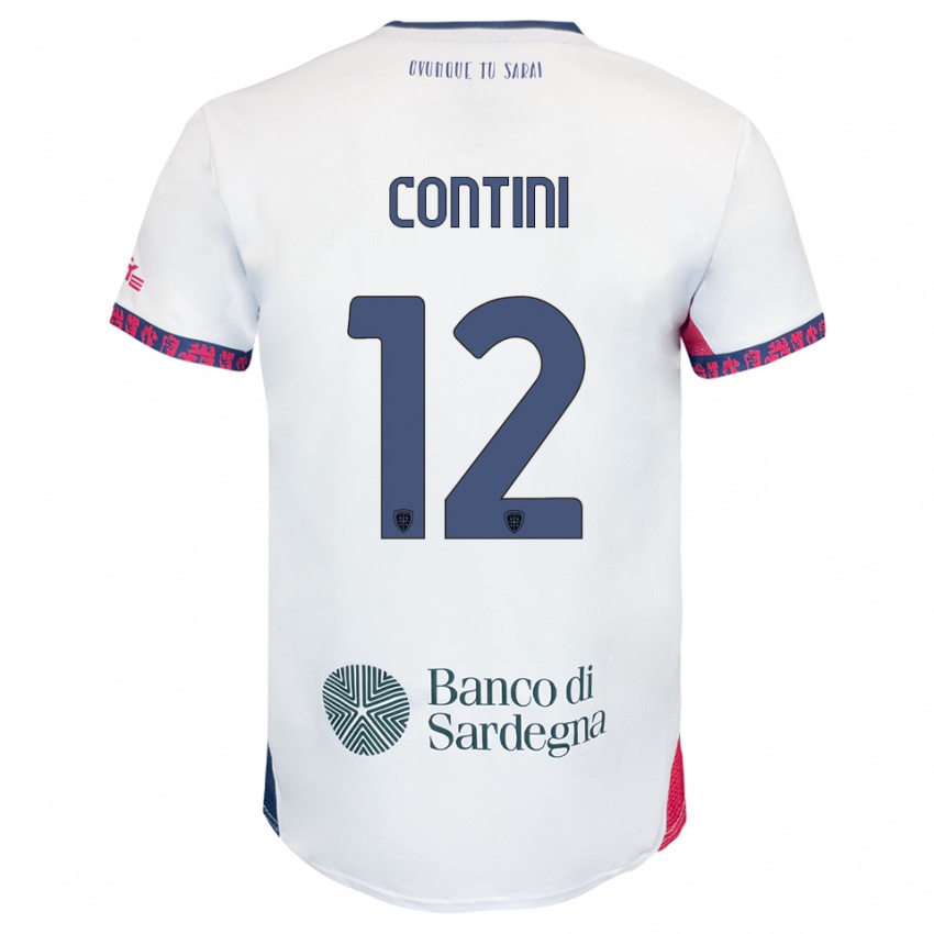 גברים Federico Contini #12 לבן נייבי אדום הרחק ג'רזי 2025/26 חולצה קצרה