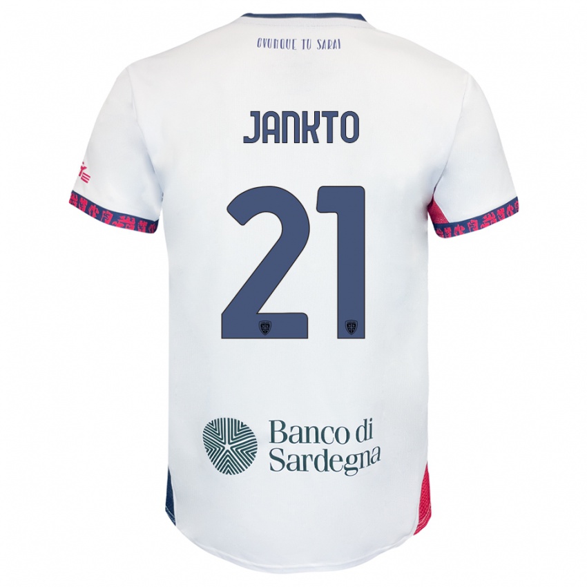 גברים יאקוב יאנקטו #21 לבן נייבי אדום הרחק ג'רזי 2025/26 חולצה קצרה