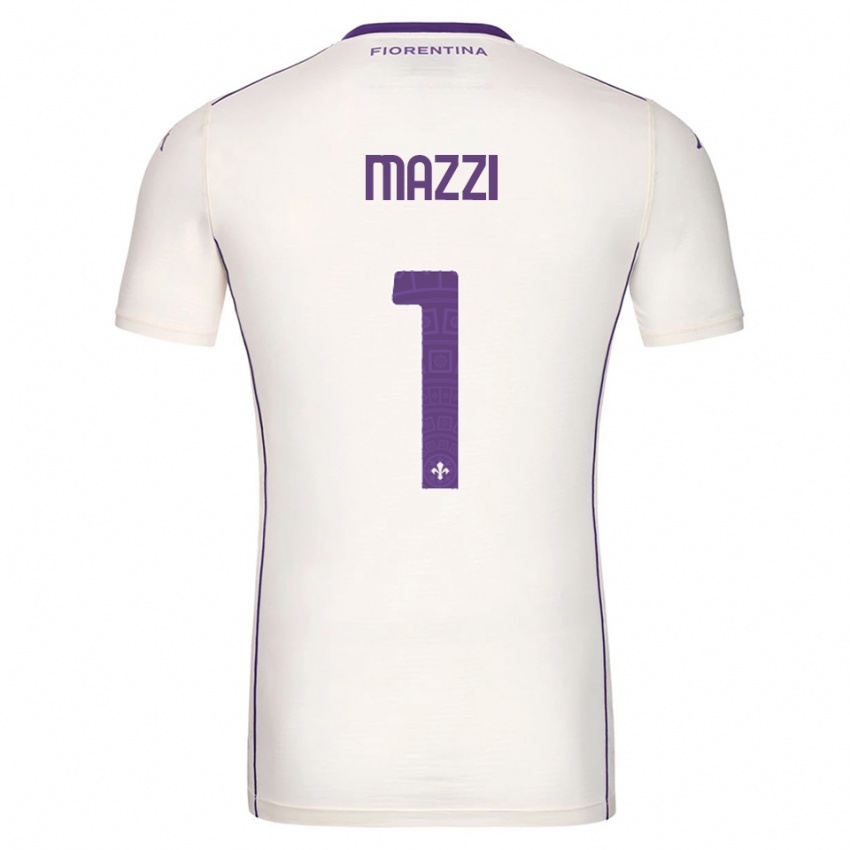 גברים טומאסו מאזי #1 לבן סגול אדום הרחק ג'רזי 2025/26 חולצה קצרה