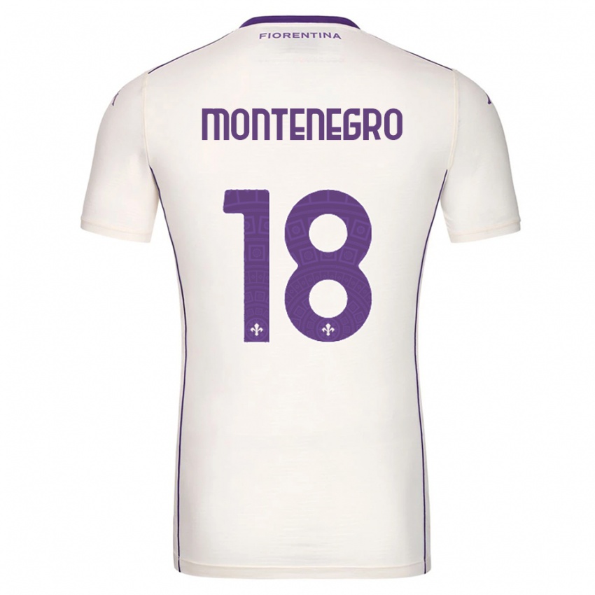 גברים לוקה מונטנגרו #18 לבן סגול אדום הרחק ג'רזי 2025/26 חולצה קצרה