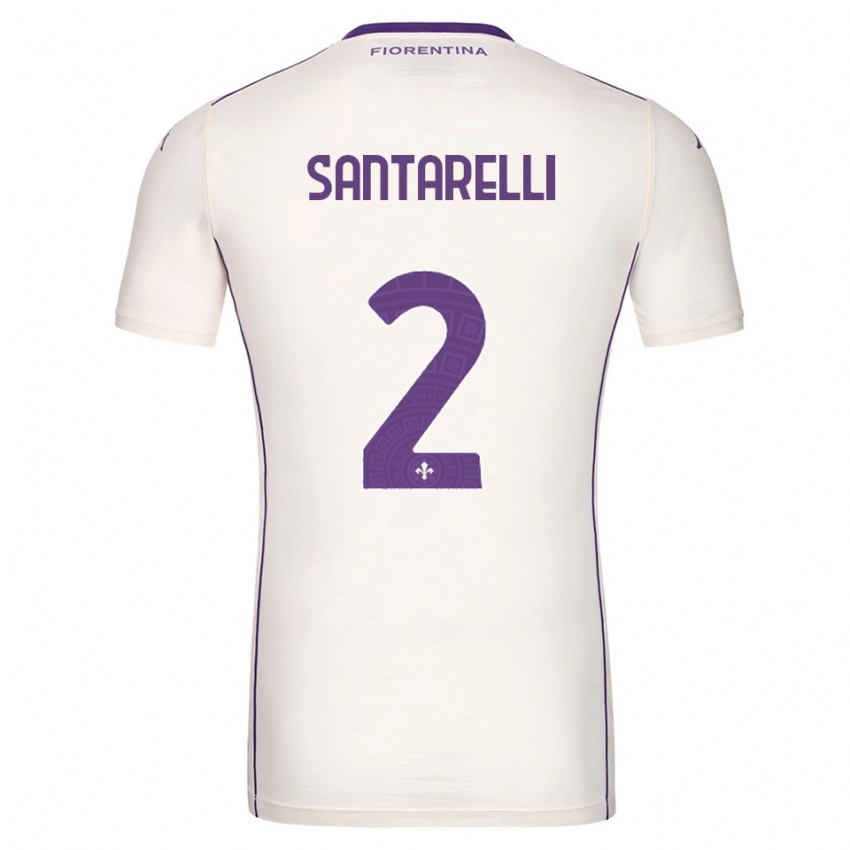 גברים Andrea Santarelli #2 לבן סגול אדום הרחק ג'רזי 2025/26 חולצה קצרה