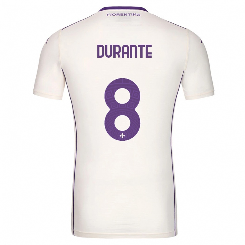 גברים Nicholas Durante #8 לבן סגול אדום הרחק ג'רזי 2025/26 חולצה קצרה