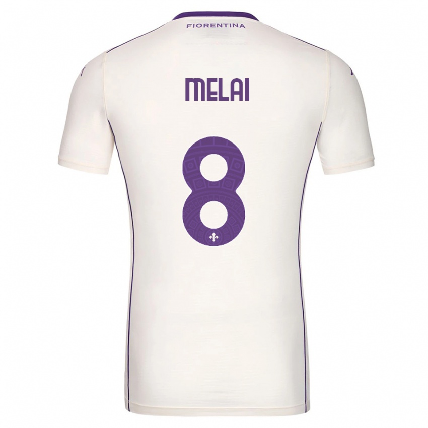 גברים Christian Melai #8 לבן סגול אדום הרחק ג'רזי 2025/26 חולצה קצרה