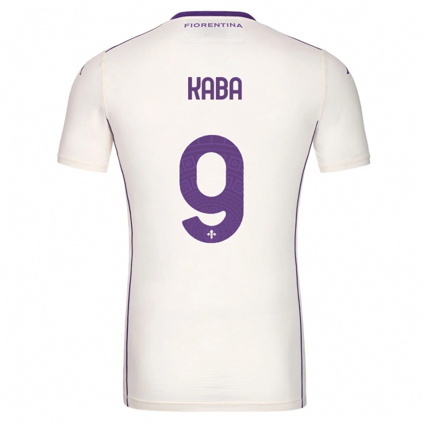 גברים Karamoko Kaba #9 לבן סגול אדום הרחק ג'רזי 2025/26 חולצה קצרה