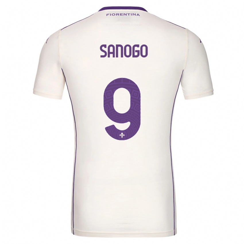 גברים באסידי סאנוגו #9 לבן סגול אדום הרחק ג'רזי 2025/26 חולצה קצרה