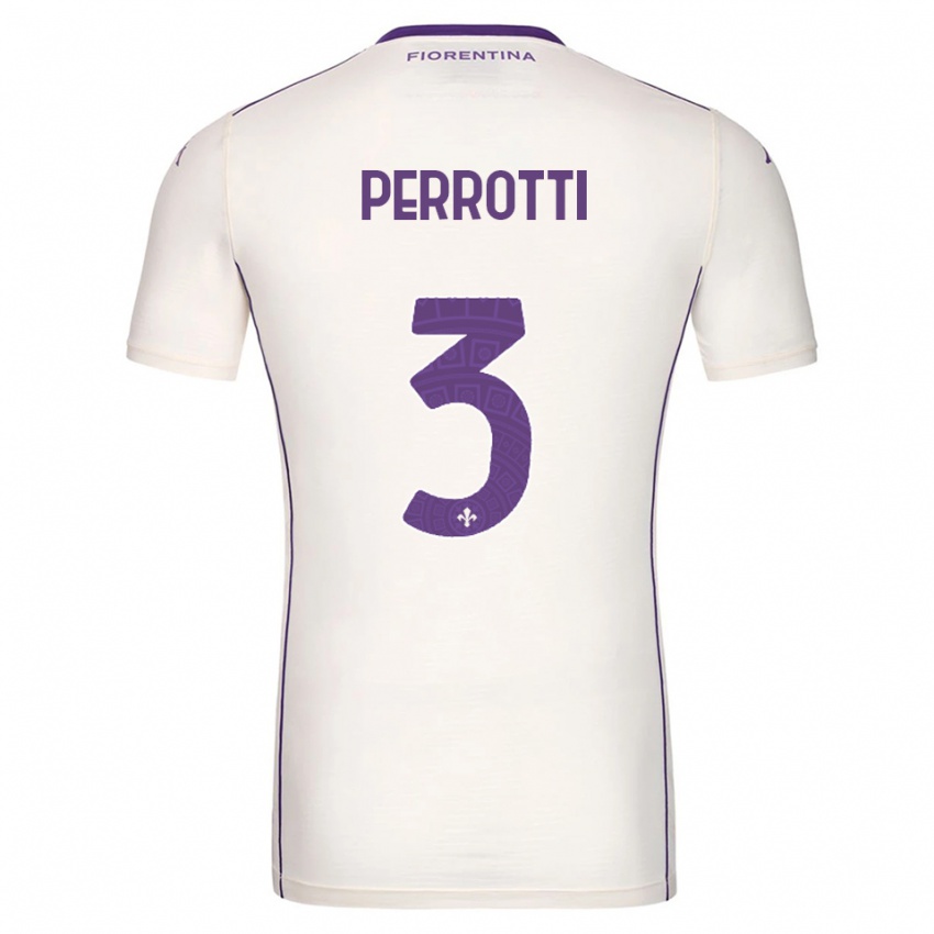גברים Alessandro Perrotti #3 לבן סגול אדום הרחק ג'רזי 2025/26 חולצה קצרה