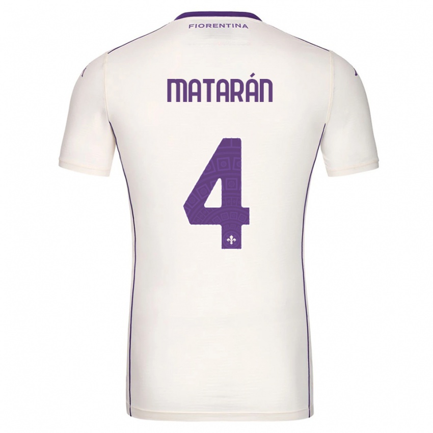 גברים Federico Matarán #4 לבן סגול אדום הרחק ג'רזי 2025/26 חולצה קצרה