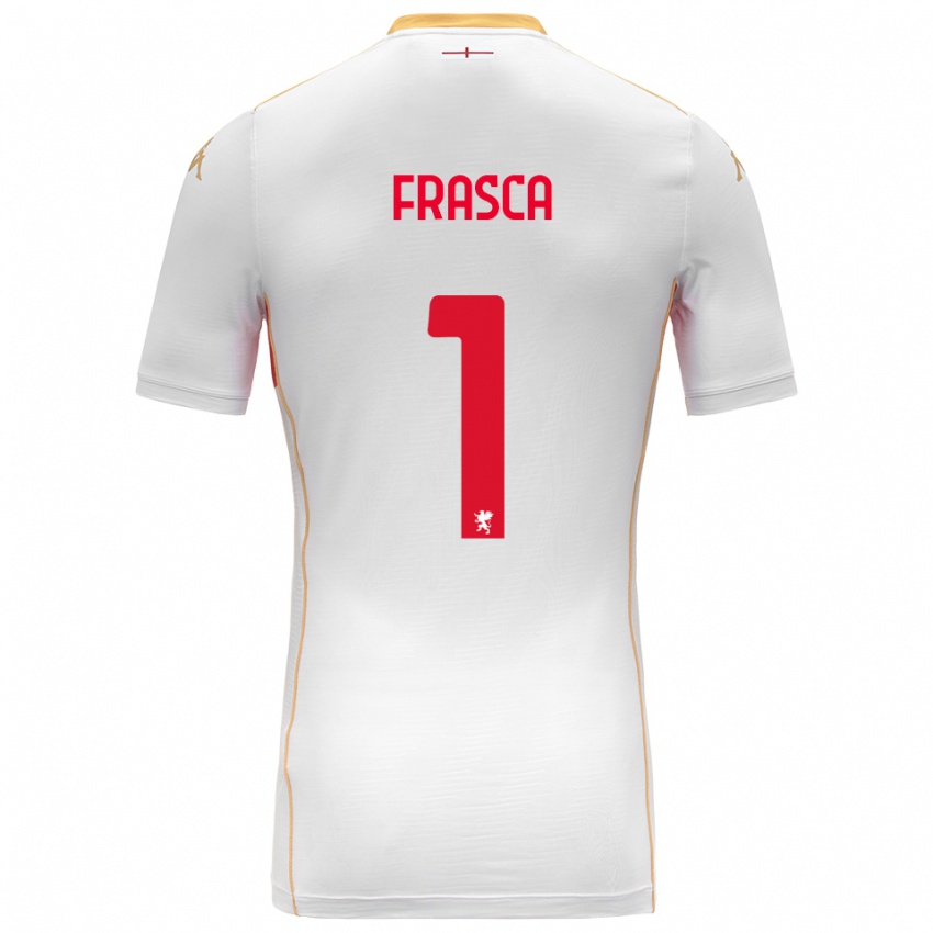 גברים Andrea Frasca #1 לבן אדום הרחק ג'רזי 2025/26 חולצה קצרה