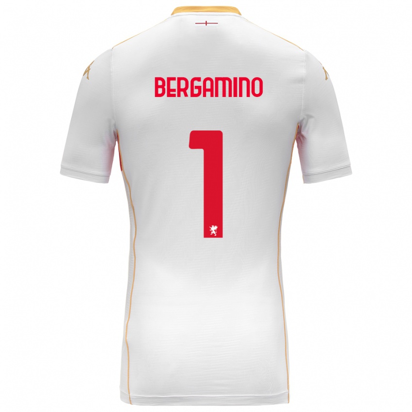 גברים Giovanni Bergamino #1 לבן אדום הרחק ג'רזי 2025/26 חולצה קצרה