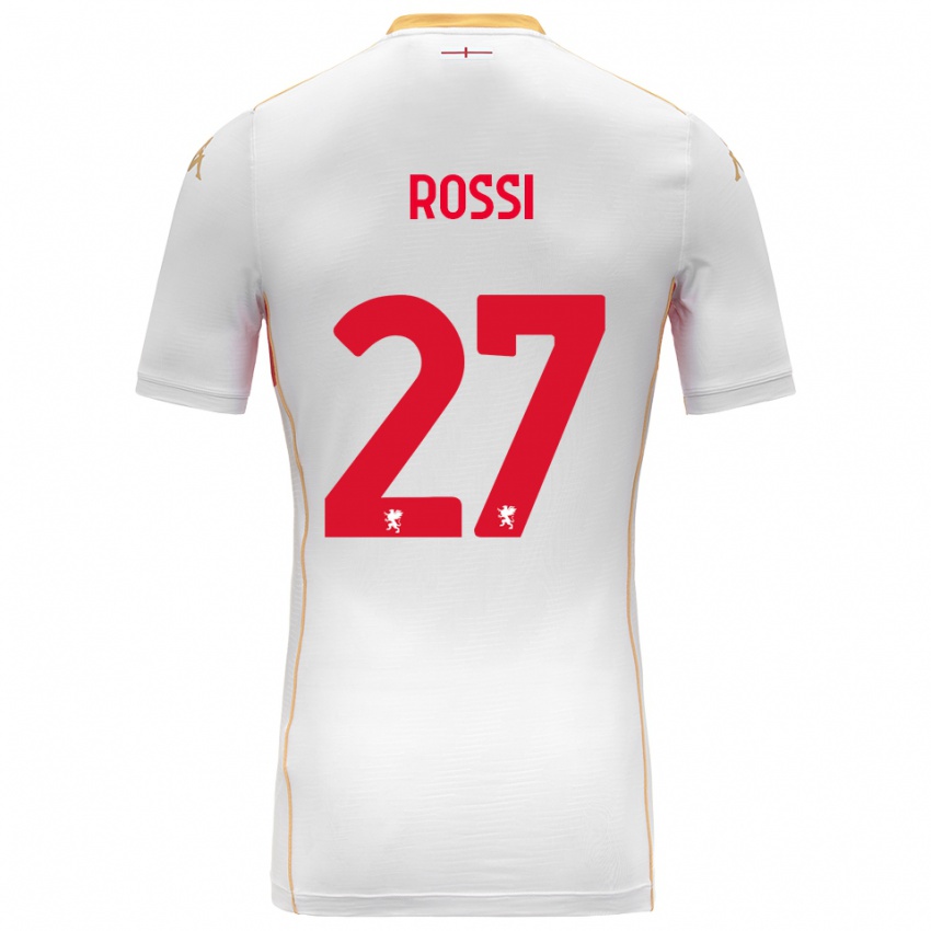 גברים Lucrezia Rossi #27 לבן אדום הרחק ג'רזי 2025/26 חולצה קצרה