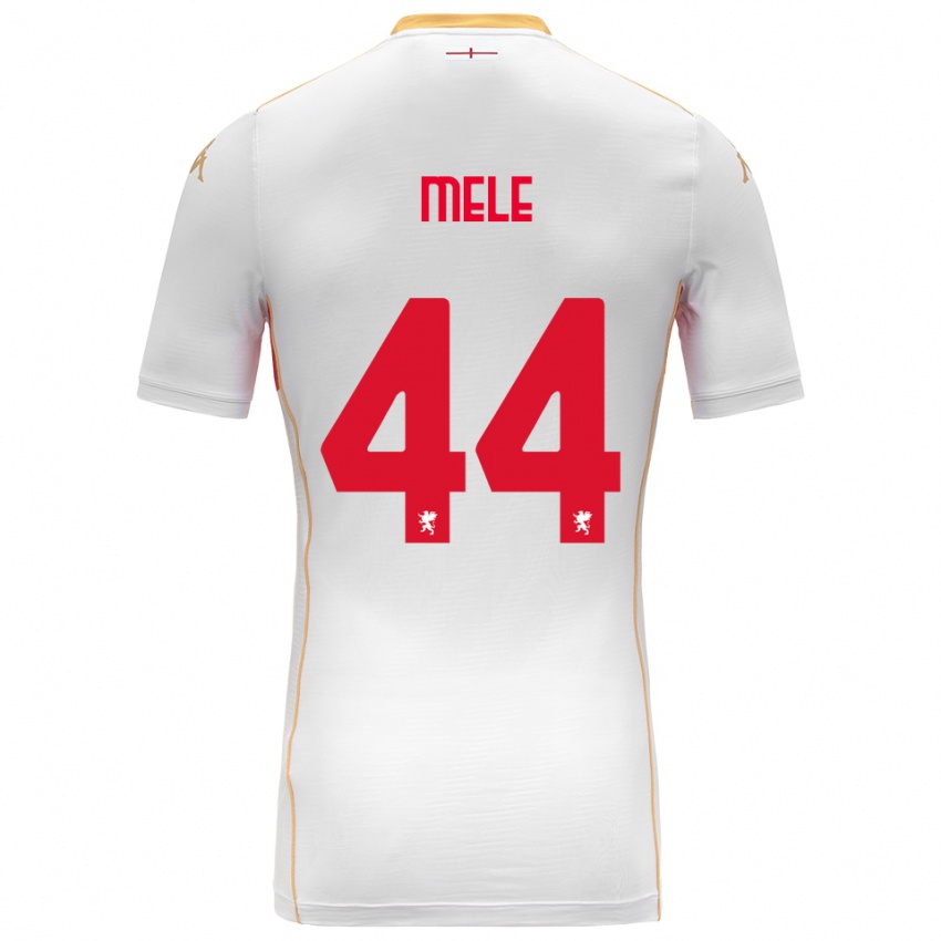 גברים Chiara Mele #44 לבן אדום הרחק ג'רזי 2025/26 חולצה קצרה