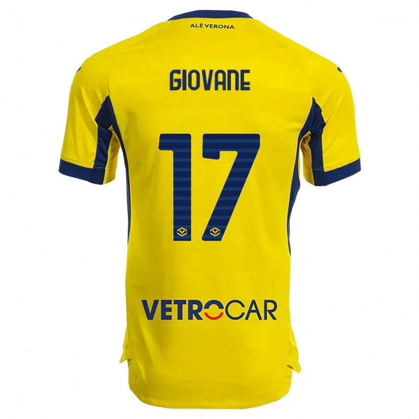 גברים Giovane #17 צהוב נייבי הרחק ג'רזי 2025/26 חולצה קצרה