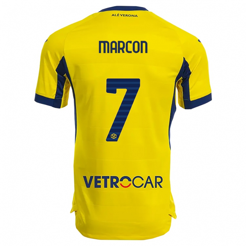 גברים Gabriel Marcon #7 צהוב נייבי הרחק ג'רזי 2025/26 חולצה קצרה