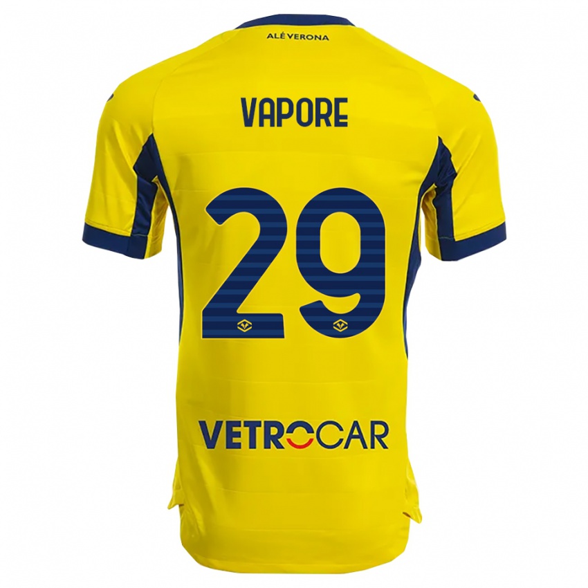 גברים Angelo Vapore #29 צהוב נייבי הרחק ג'רזי 2025/26 חולצה קצרה