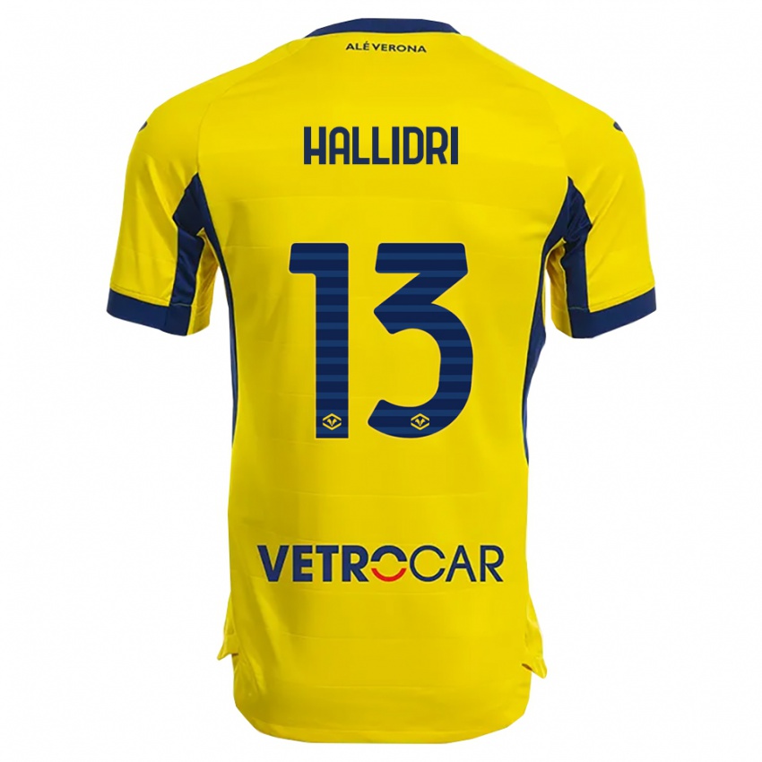גברים Fabian Hallidri #13 צהוב נייבי הרחק ג'רזי 2025/26 חולצה קצרה