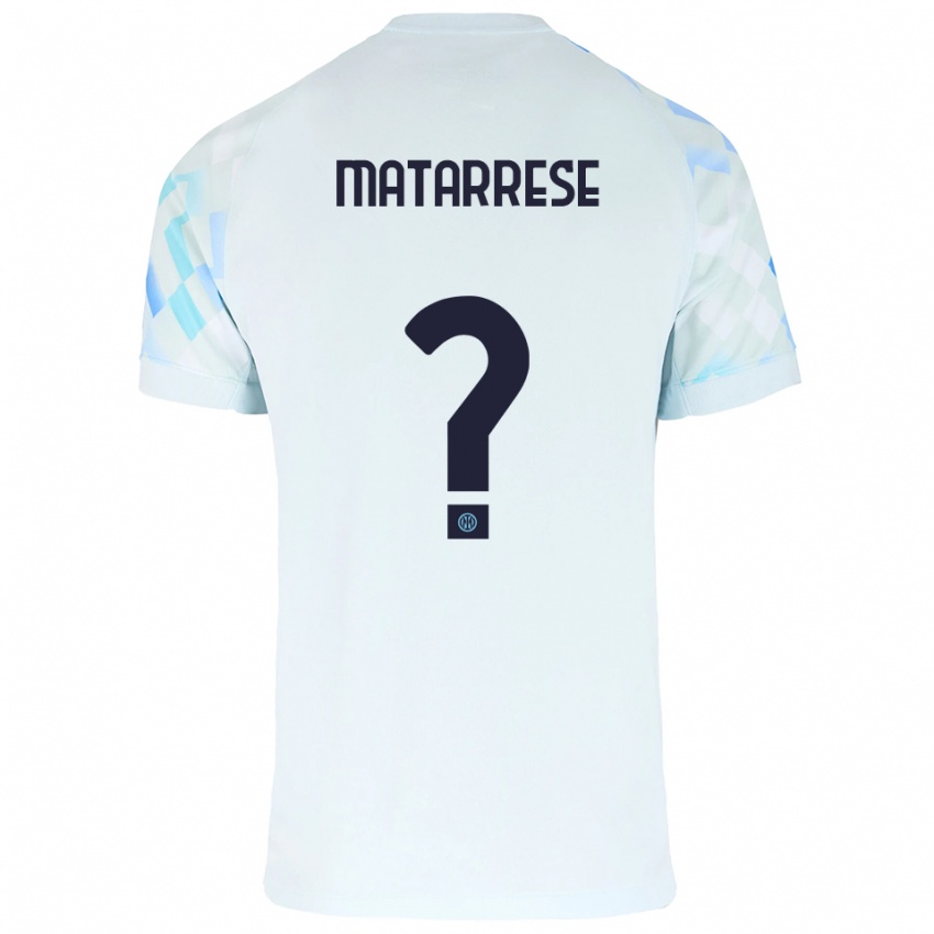 גברים Thomas Matarrese #0 לבן כחול הרחק ג'רזי 2025/26 חולצה קצרה