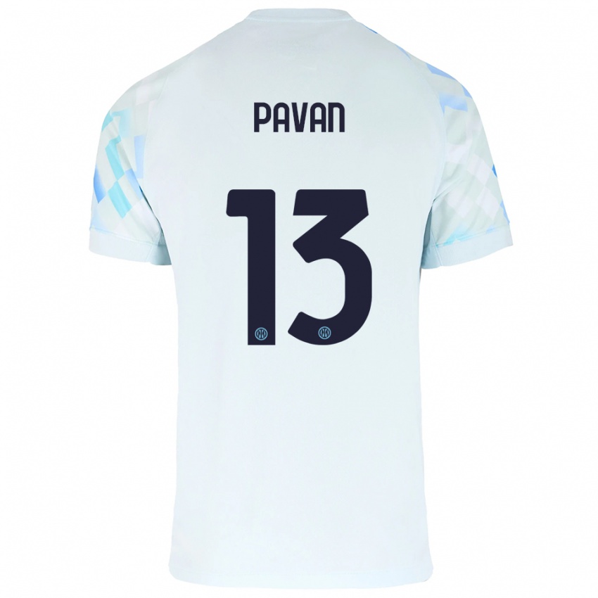 גברים Federico Pavan #13 לבן כחול הרחק ג'רזי 2025/26 חולצה קצרה