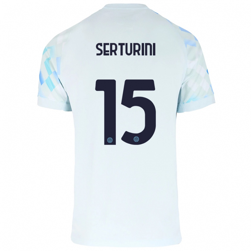 גברים Annamaria Serturini #15 לבן כחול הרחק ג'רזי 2025/26 חולצה קצרה