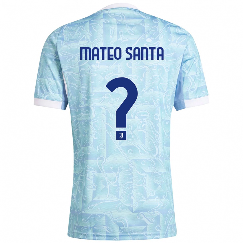 גברים Mateo Santa Maria #0 תכלת צהוב הרחק ג'רזי 2025/26 חולצה קצרה