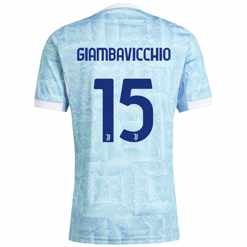 גברים Franco Giambavicchio #15 תכלת צהוב הרחק ג'רזי 2025/26 חולצה קצרה