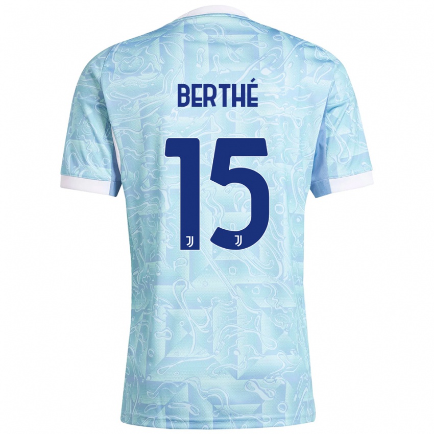 גברים Sounkalo Berthé #15 תכלת צהוב הרחק ג'רזי 2025/26 חולצה קצרה