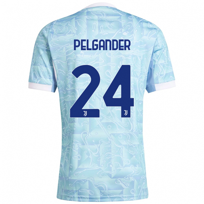 גברים Elsa Pelgander #24 תכלת צהוב הרחק ג'רזי 2025/26 חולצה קצרה