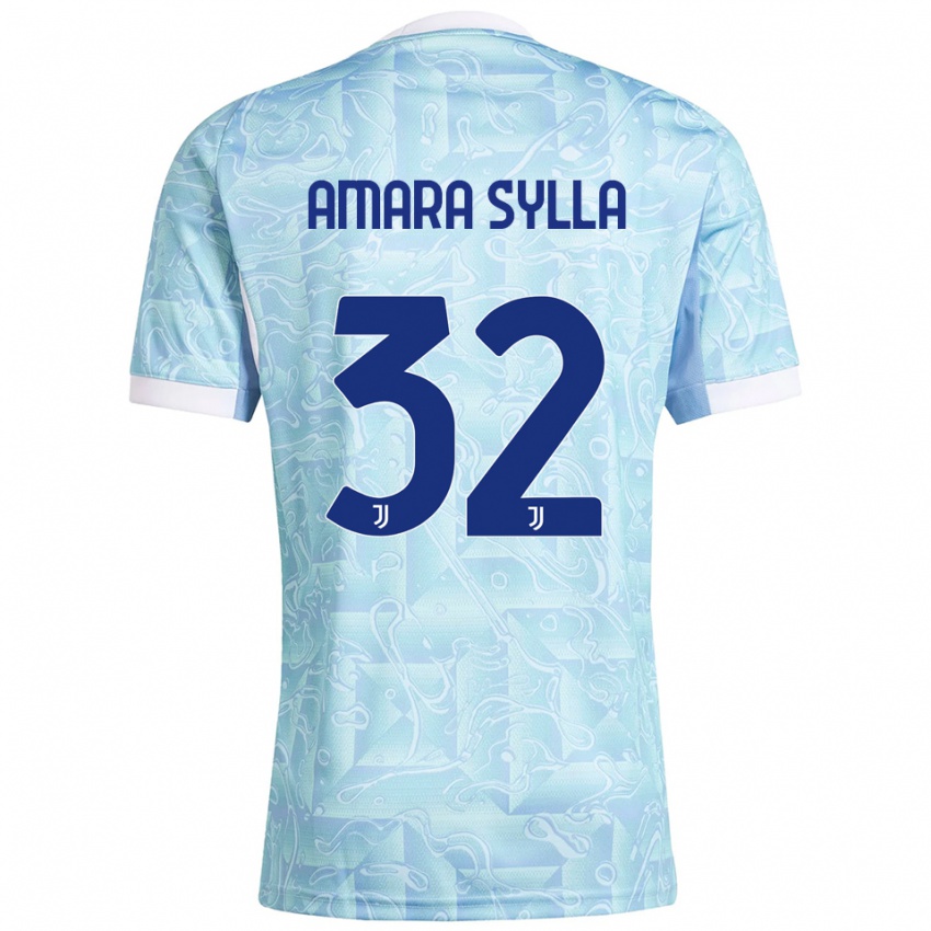 גברים Idris Amara Sylla #32 תכלת צהוב הרחק ג'רזי 2025/26 חולצה קצרה