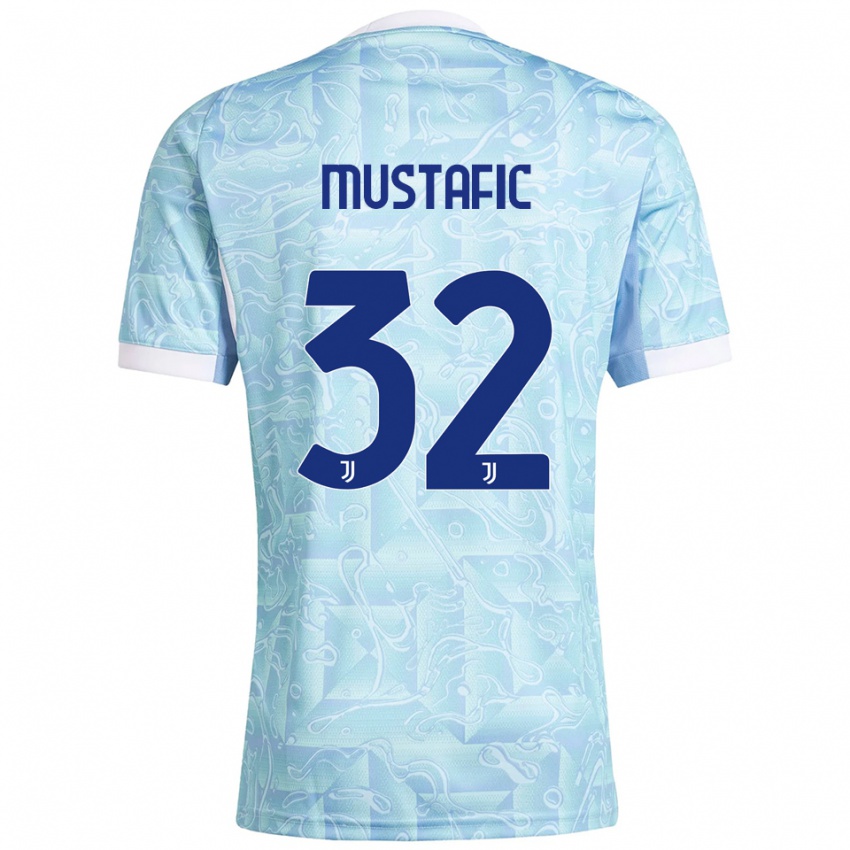 גברים Emma Mustafic #32 תכלת צהוב הרחק ג'רזי 2025/26 חולצה קצרה