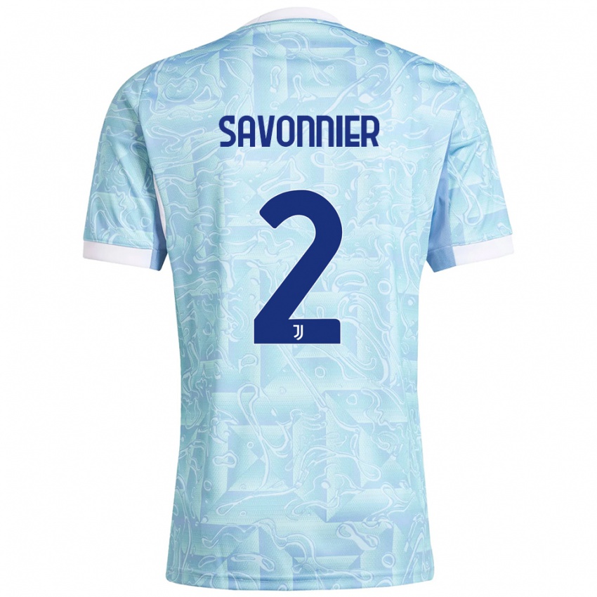 גברים Nelson Savonnier #2 תכלת צהוב הרחק ג'רזי 2025/26 חולצה קצרה