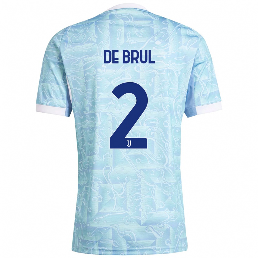 גברים Maxime De Brul #2 תכלת צהוב הרחק ג'רזי 2025/26 חולצה קצרה