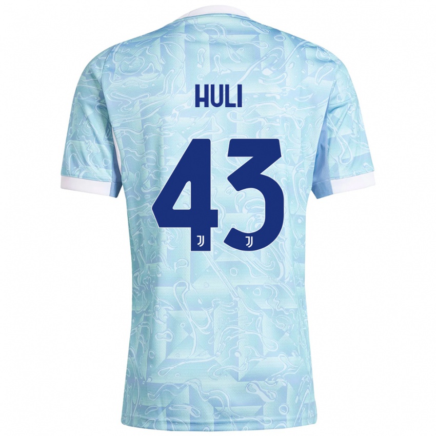 גברים Raffaele Huli #43 תכלת צהוב הרחק ג'רזי 2025/26 חולצה קצרה