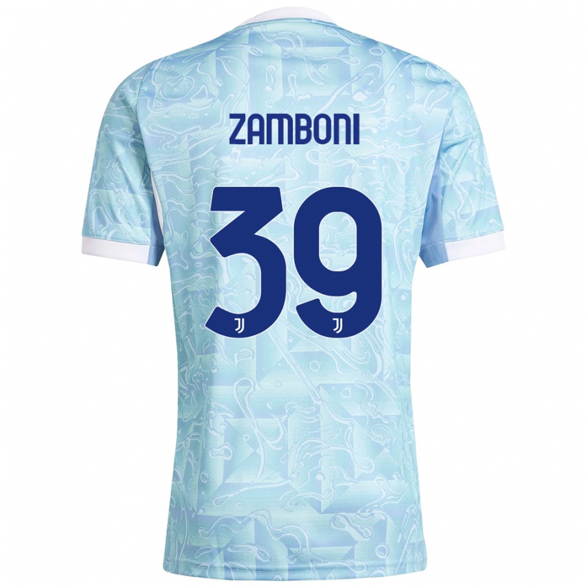 גברים Marta Zamboni #39 תכלת צהוב הרחק ג'רזי 2025/26 חולצה קצרה
