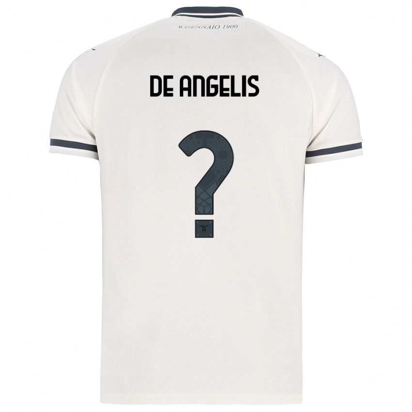 גברים Cristian De Angelis #0 לבן נייבי הרחק ג'רזי 2025/26 חולצה קצרה