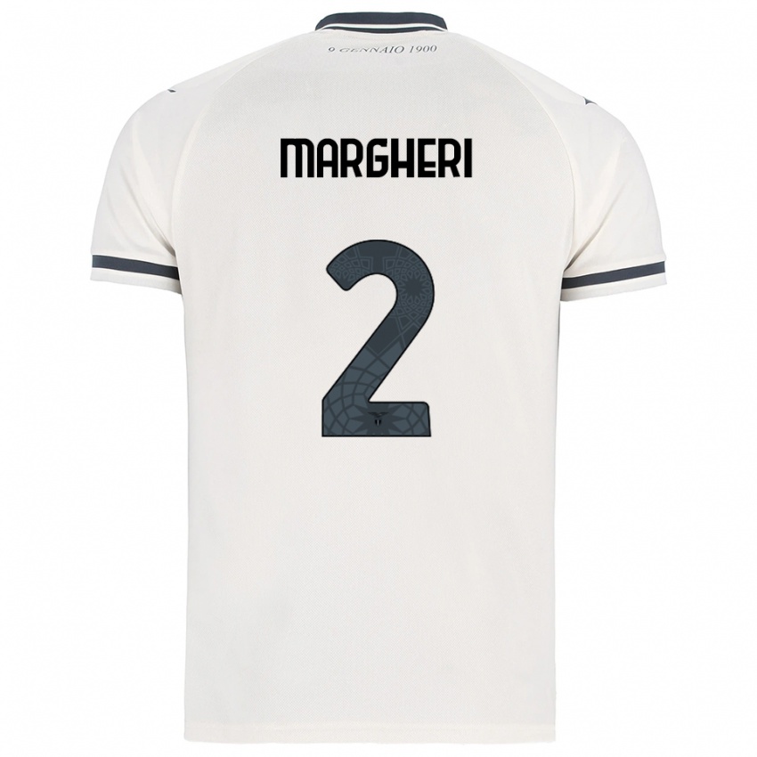 גברים Emanuele Margheri #2 לבן נייבי הרחק ג'רזי 2025/26 חולצה קצרה