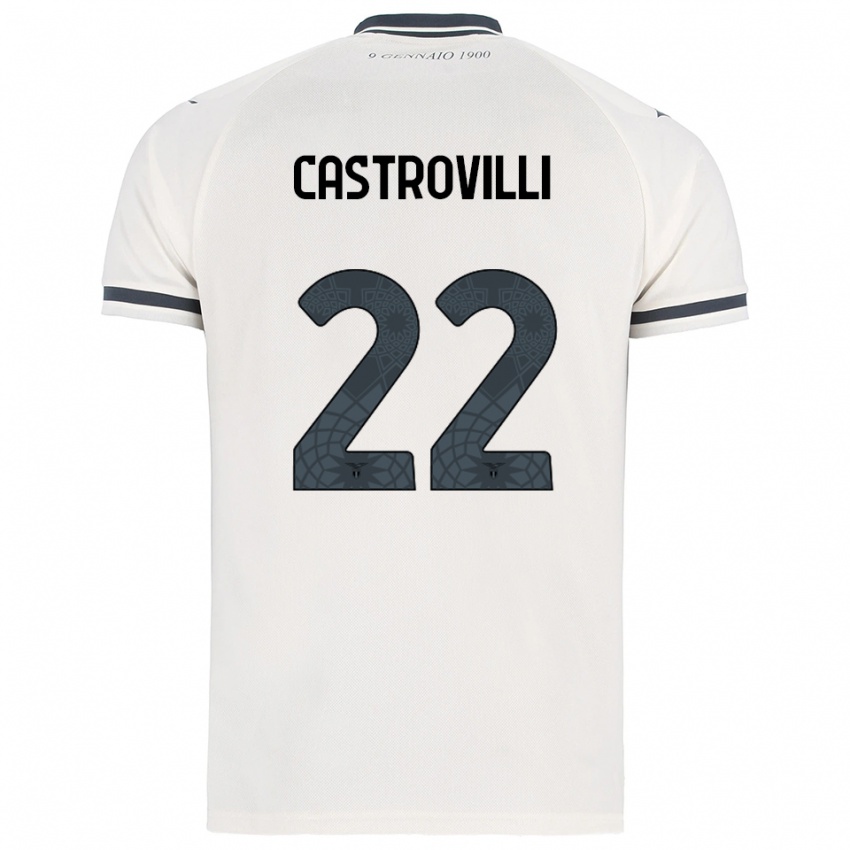 גברים Gaetano Castrovilli #22 לבן נייבי הרחק ג'רזי 2025/26 חולצה קצרה