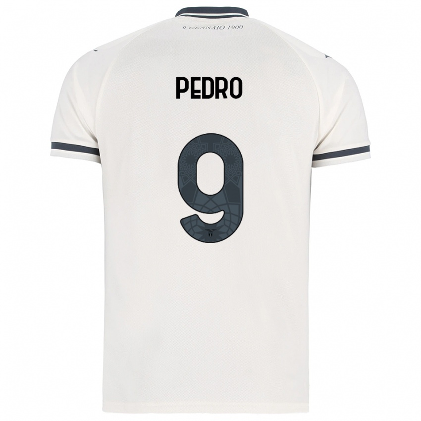 גברים Pedro #9 לבן נייבי הרחק ג'רזי 2025/26 חולצה קצרה