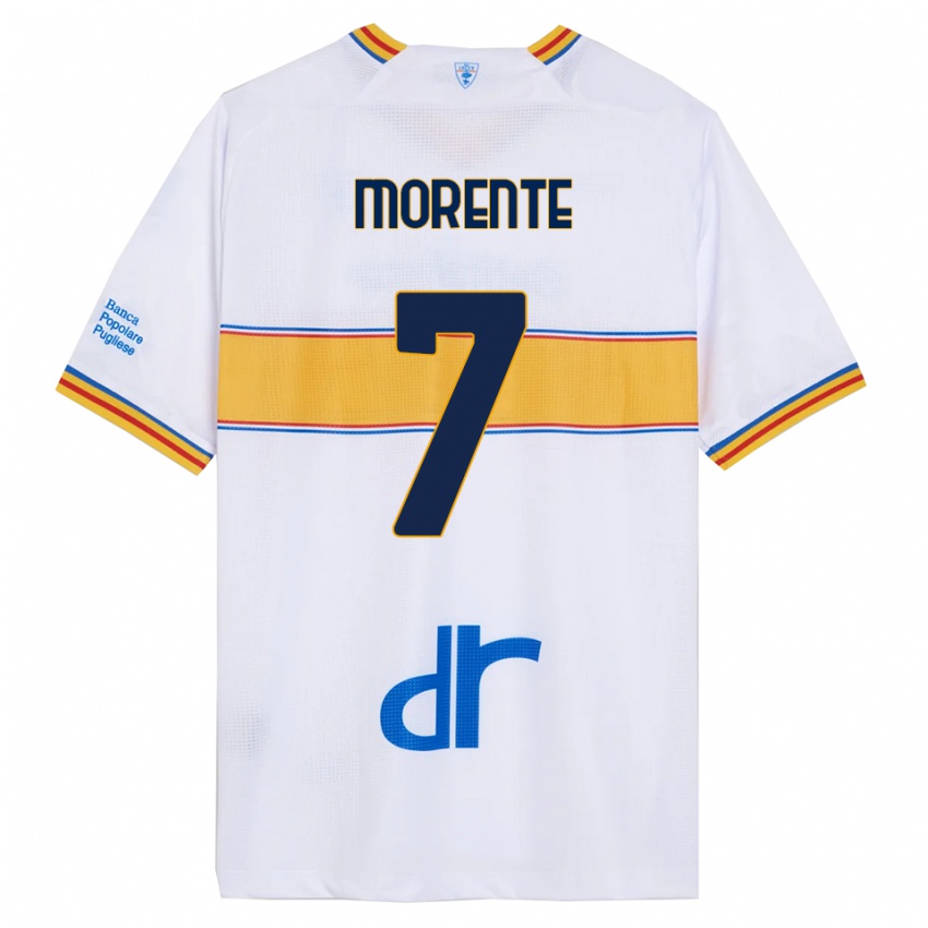 גברים טטה מורנטה #7 לבן צהוב הרחק ג'רזי 2025/26 חולצה קצרה