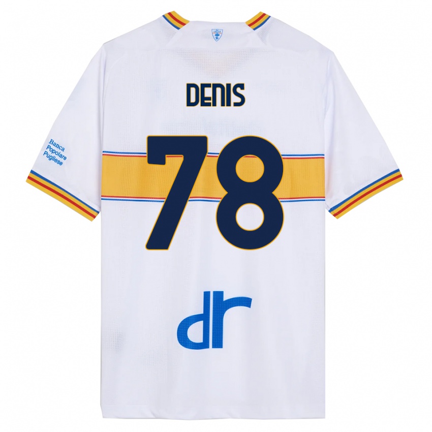 גברים Max Denis #78 לבן צהוב הרחק ג'רזי 2025/26 חולצה קצרה