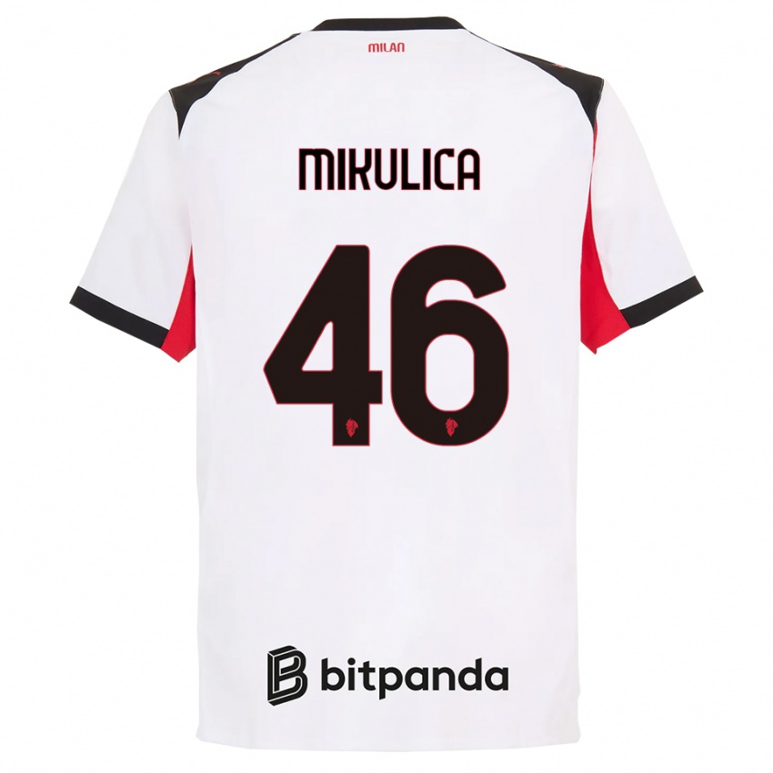 גברים Petra Mikulica #46 לבן שחור הרחק ג'רזי 2025/26 חולצה קצרה