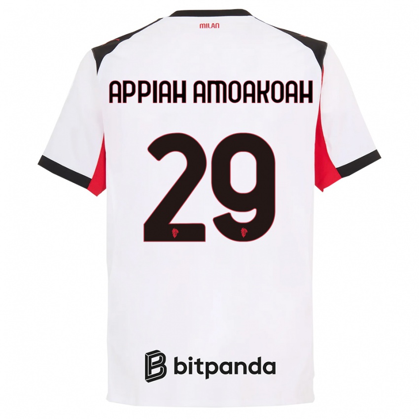 גברים Karen Appiah Amoakoah #29 לבן שחור הרחק ג'רזי 2025/26 חולצה קצרה