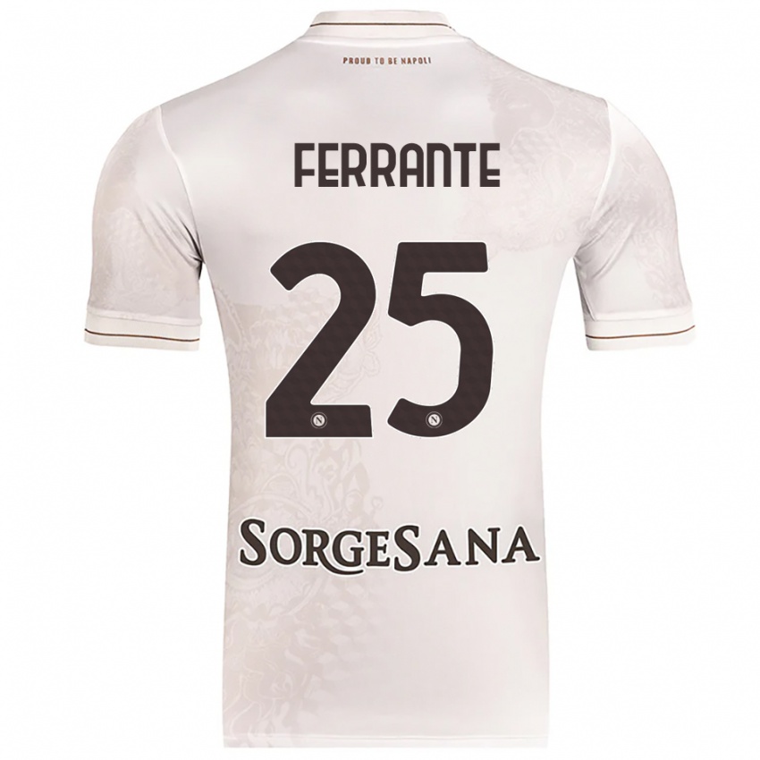 גברים Mathias Ferrante #25 שמפניה חום הרחק ג'רזי 2025/26 חולצה קצרה