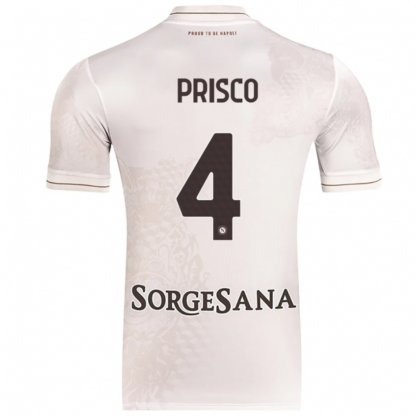 גברים Vincenzo Prisco #4 שמפניה חום הרחק ג'רזי 2025/26 חולצה קצרה